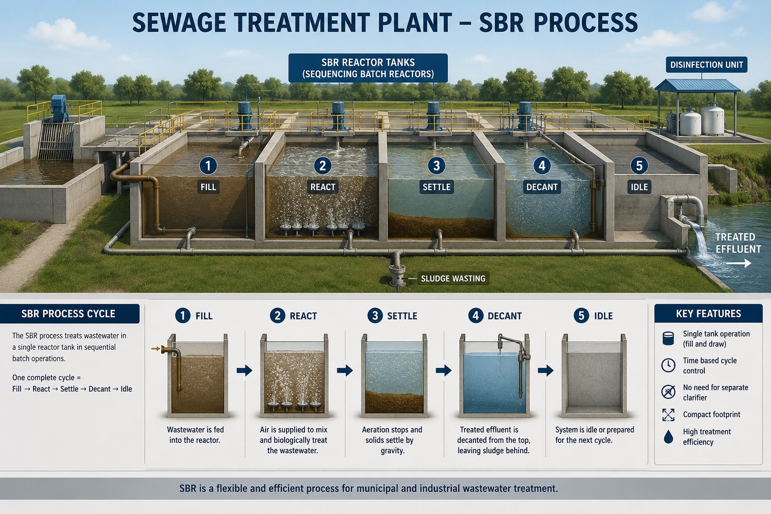 SBR Sewage Treatment Plant Process